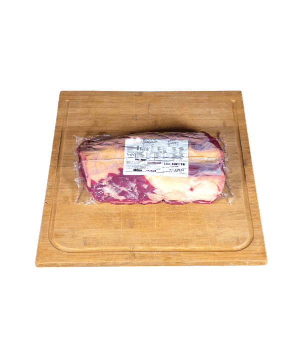 Entrecôtes race à viande origine France sous vide sur planche à découper