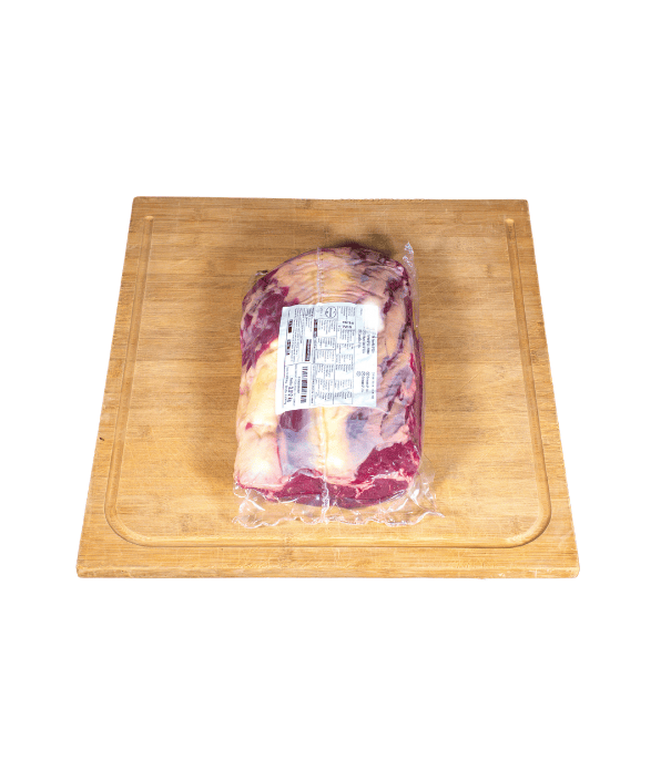 Entrecôtes race à viande origine France sous vide sur planche à découper